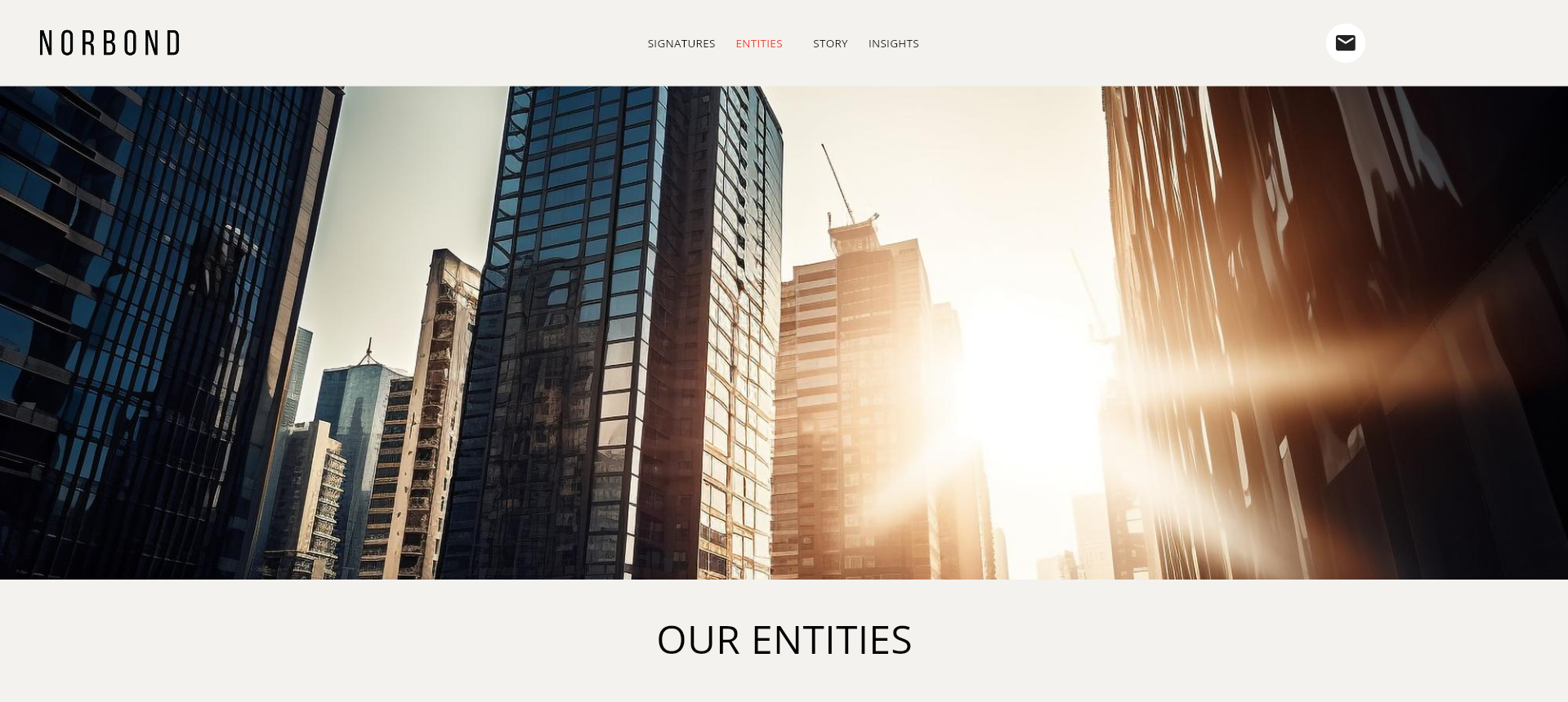 Norbond Enterprise website mockup